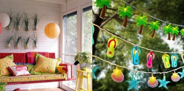 Dekorationen Für Haus Garten-Sommerliches Flair Leuchten Girlande