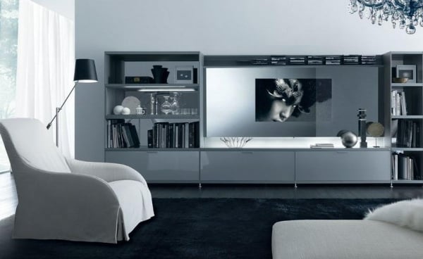 Design Wohnzimmer-Möbel eingebaut TV-Rack-Aufbewahrung
