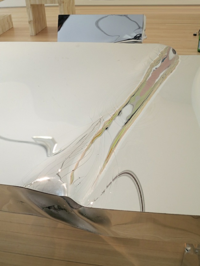 Designer Tisch Spiegel Optik moderne Büro Einrichtung Idee