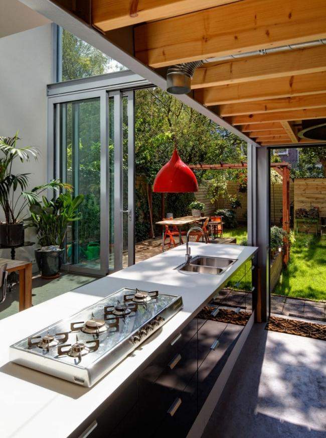 Doppelt Hoher Wohnraum-Renovierung Outdoor Küche