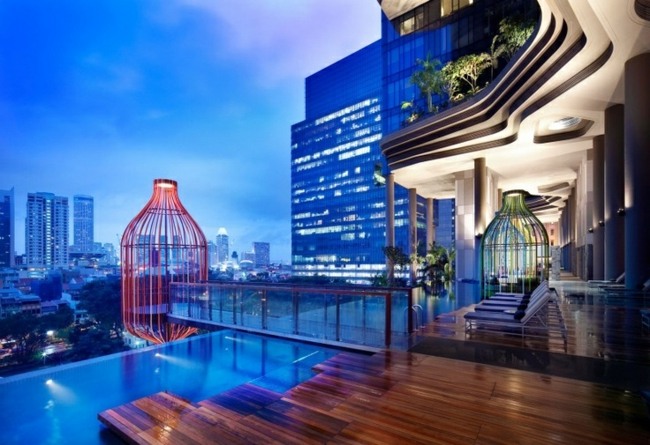 Pool Design Dachterrasse Holz Hong Kong