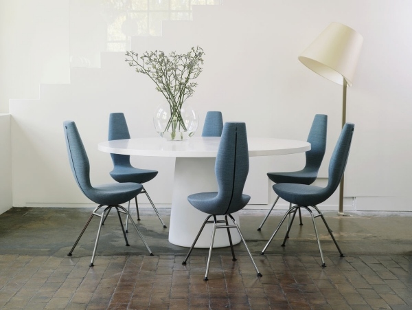 Ess Tisch-weiß Stehlampe Design-Stühle 