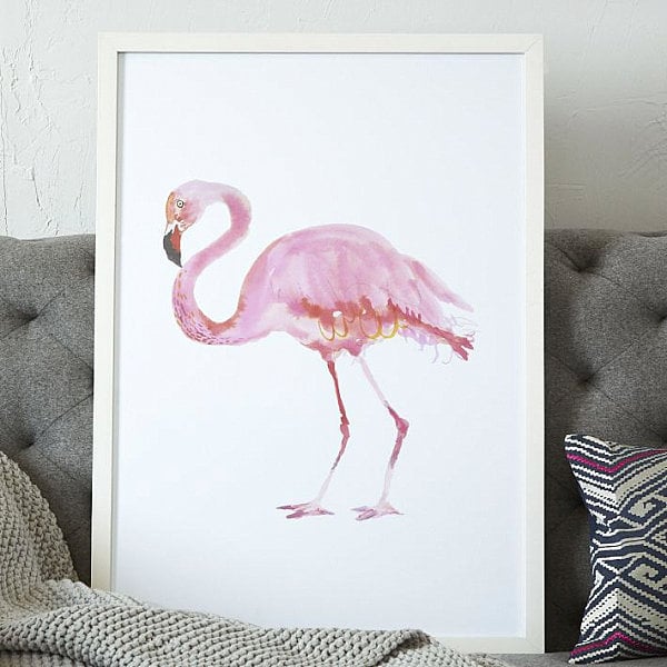 Flamingo Bild Sommer Deko Ideen-West Elm Aquarell