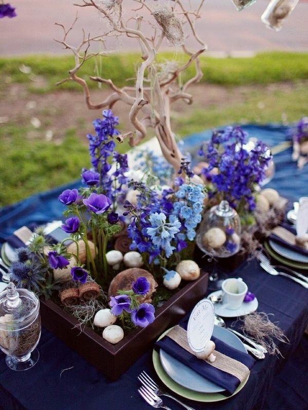 Frühling Tischdeko Ideen Selber machen lila