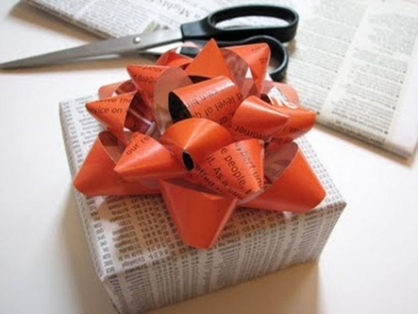 Geschenke Verpackung aus Zeitung-selber machen