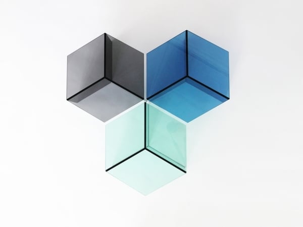 Glastisch Design hexagonal Sebastian Scherer Studio