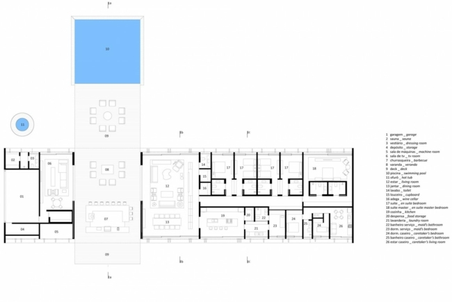 Haus Brasil moderne Architektur Bauplan