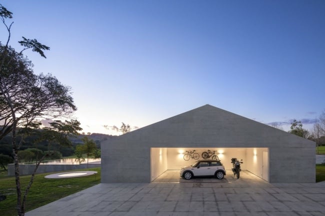 Haus Fassade Garage Seite Brasil moderne Architektur