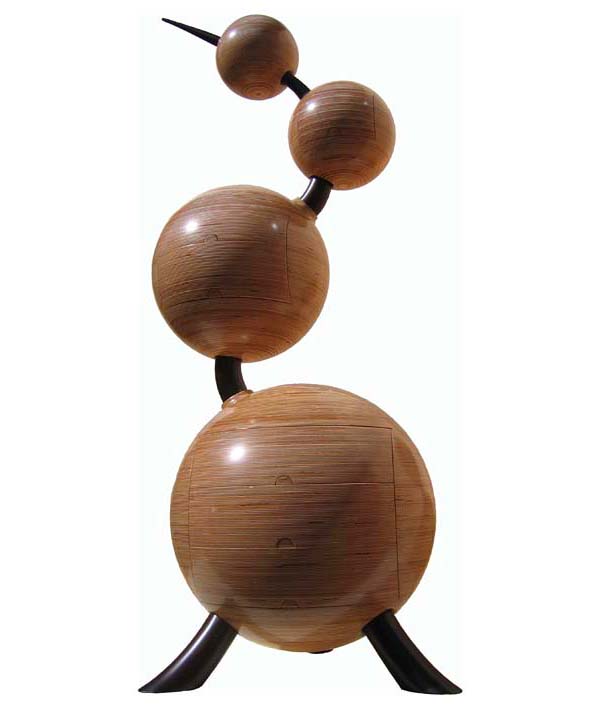 Himmelkörper Skulptur Holz Birke-Design Peter-Rolfe Großbritanien