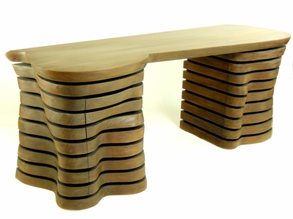 Holz Schreibtisch Design Sonderfertigung Designer Möbel