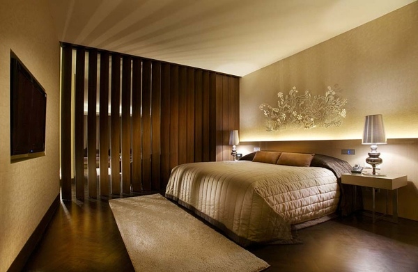 Hotelzimmer Design-Sonnenschutz Lamellen Holz
