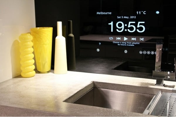  Küchenrückwand montieren coole Design Idee Hi-Tech Küche