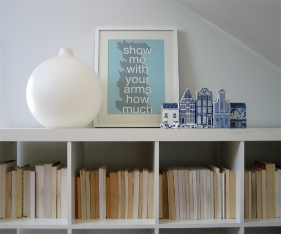 Kleine Wohnung Dekorationen Regale-Bücherbretter
