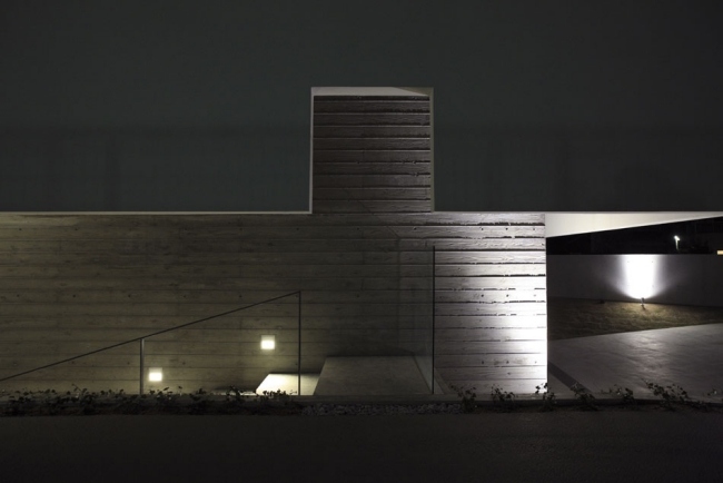 Lichteffekte Nachts schaffen Architektur Elemente Wandverkleidung