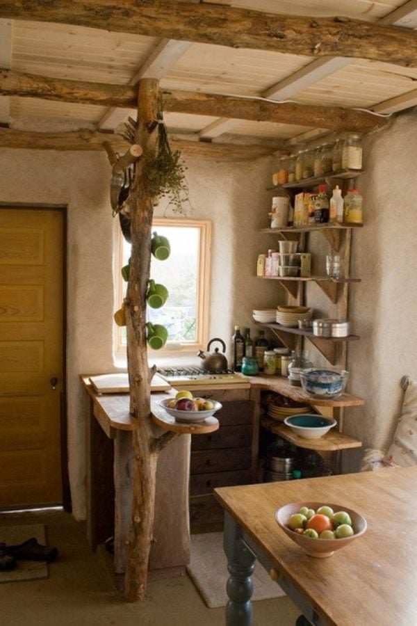 Mini-Küche rustikal Landhausstil-Ideen Einrichtung Accessoires