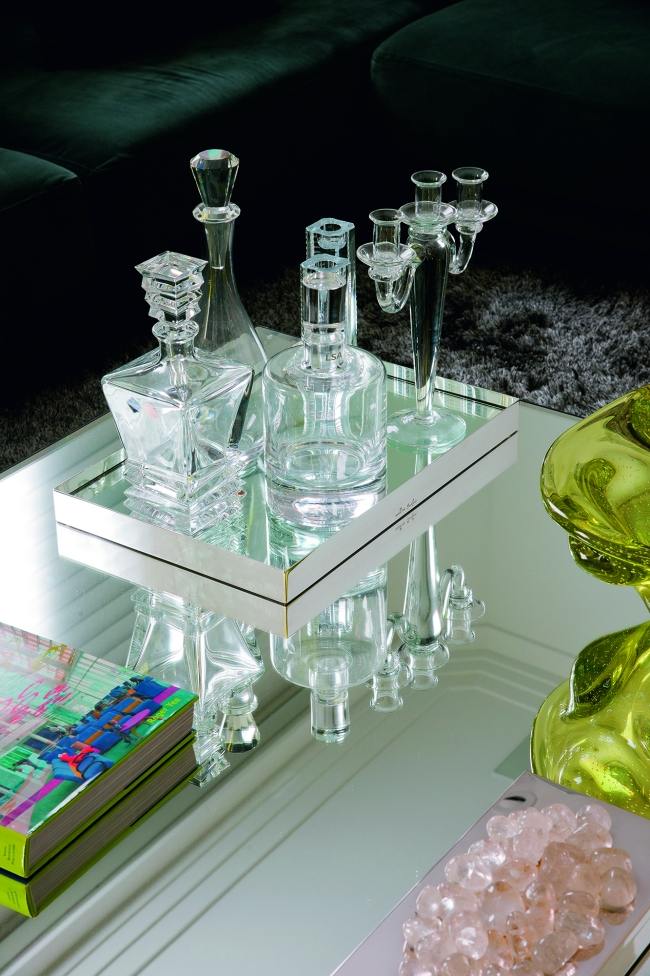Neon-Farben Tisch Deko-Kombination modern Glasflasche