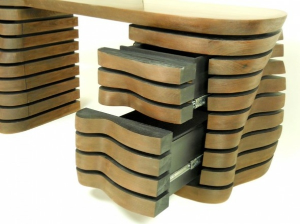 Schreibtisch Design Schubladen moderne Holz Konstruktion