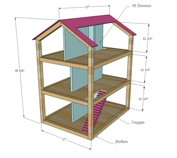 Bauplan Holz selber machen Kinderzimmer Design