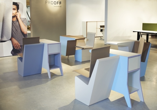 Schreibtisch Regal Drehstuhl-Kombi Prooff Design