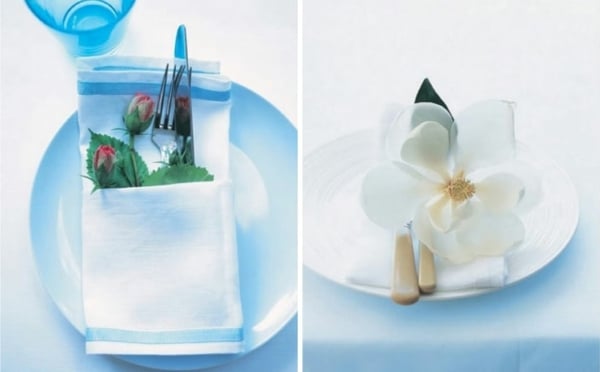 Servietten falten Tulpen Orchidee Tischdeko selber machen