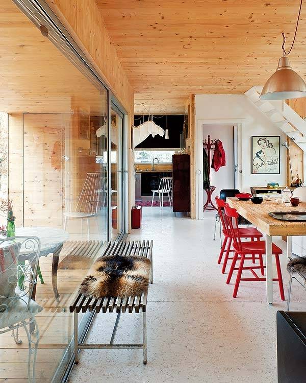 Sitzbank Küche Holz Palletten Möbel umweltfreundliche rustikale Einrichtung