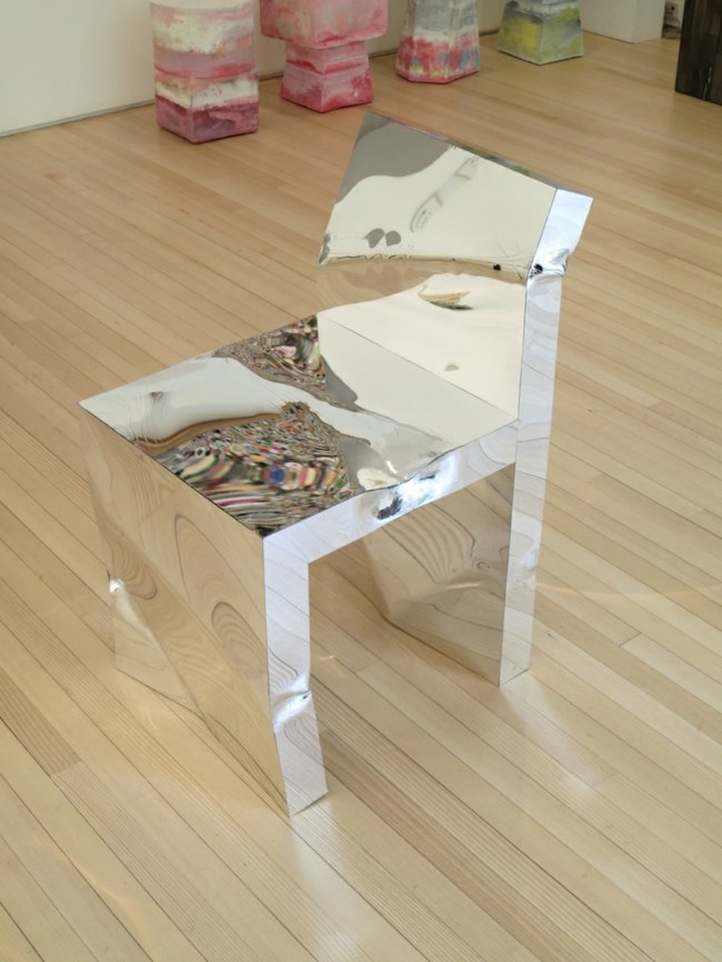 Stuhl Acryl Designer Möbel hochglanz Oberfläche Spiegel