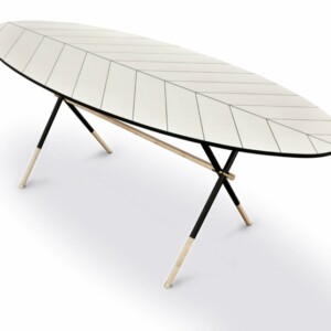 Tisch Metall Baumblatt moderne Konstruktion Design