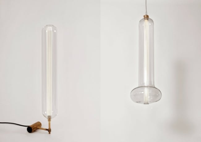 Tischlampe Pendelleuchte schickes Design Glas Metall Idee