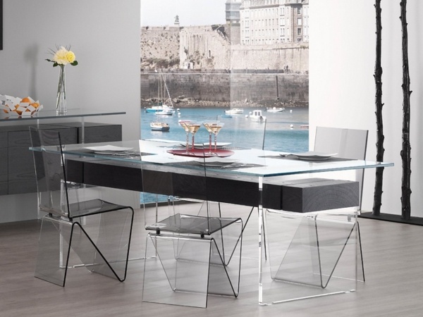 Transparente Esszimmerstühle Möbeldesign Acrylglas