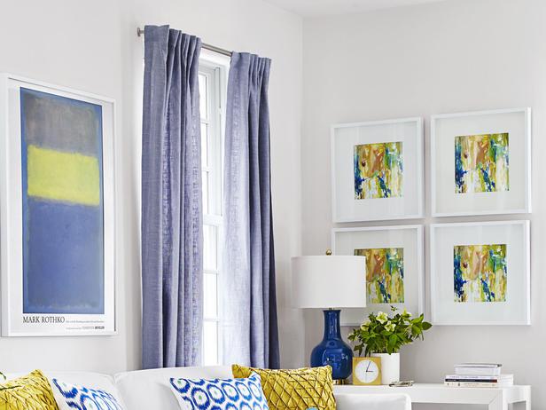 Wanddeko Wohnzimmer Bilder blaue Farben 
