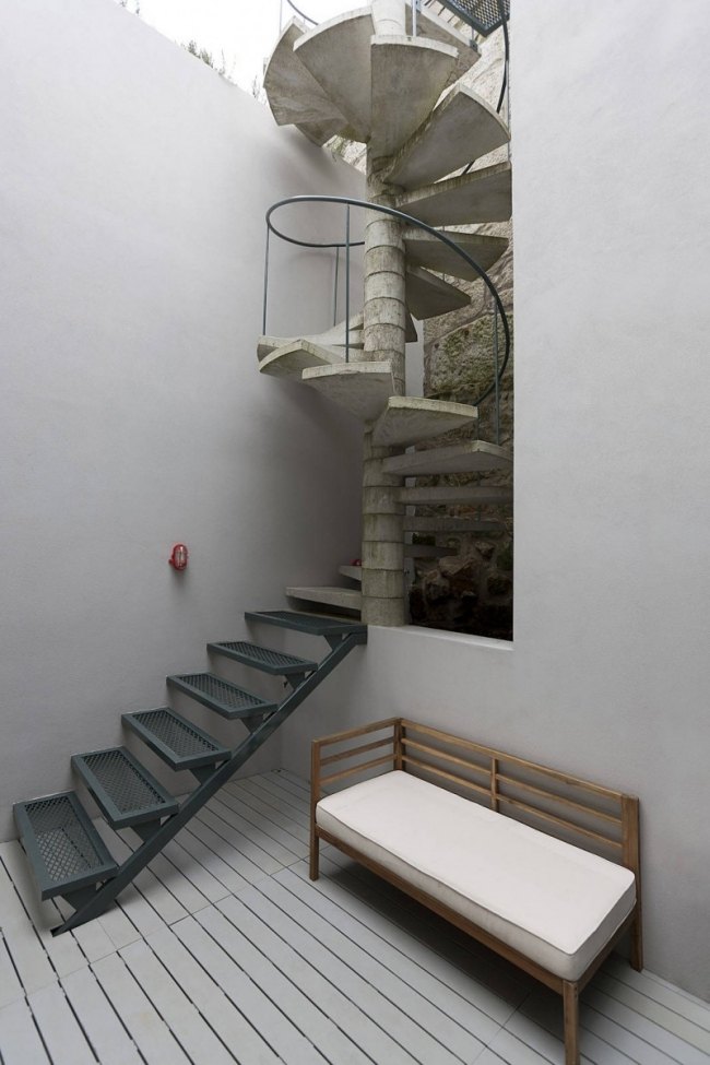 Windeltreppe Design Betonhaus-Portugal