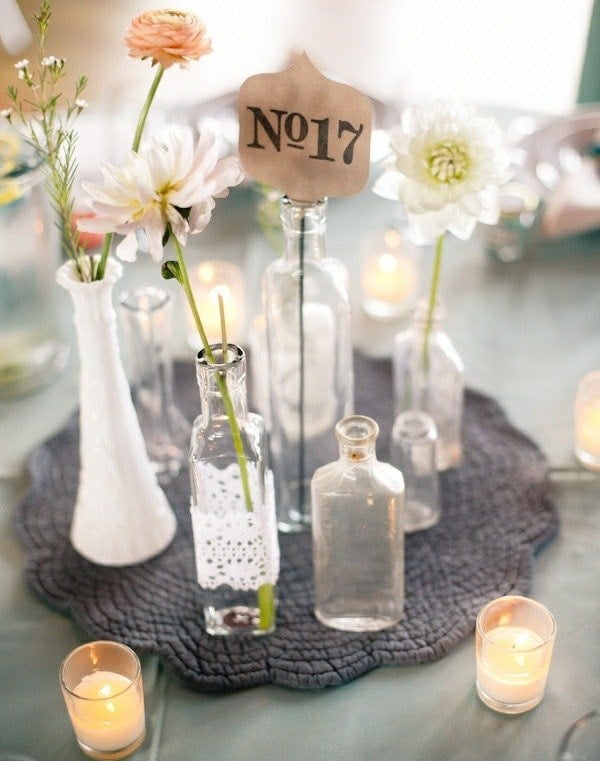 Vasen schöne Tisch Dekoration Hochzeit