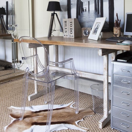 Wohnideen Home-Office braun-transparent modern Stuhl