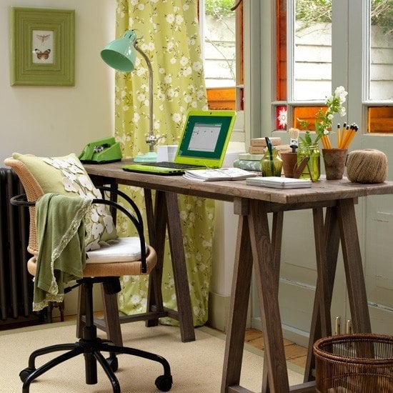 Wohnideen Home-Office grün-retro stilmix Rustik