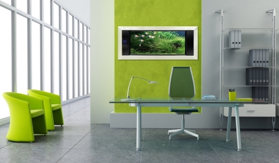 Wohnideen Home-Office-hellgrün hochmodern Bürostuhl