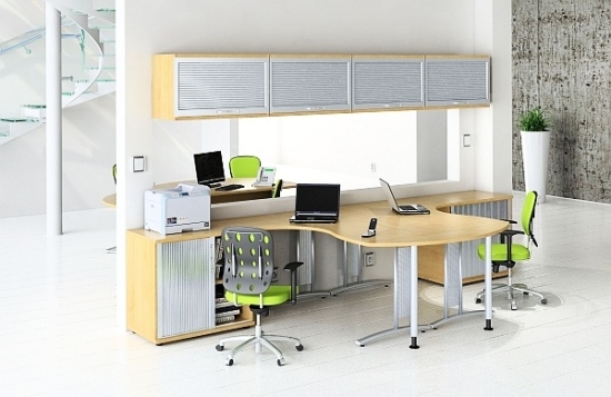Wohnideen Home Office-leimgrün gelb-modern Möbel