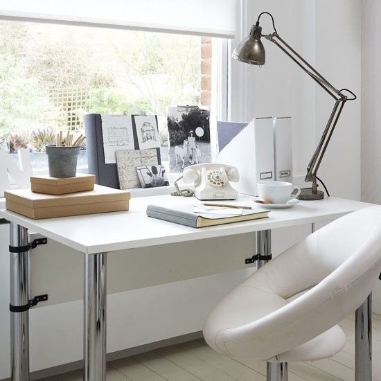 Wohnideen Home Office-weiß modern Stilmix Stuhl