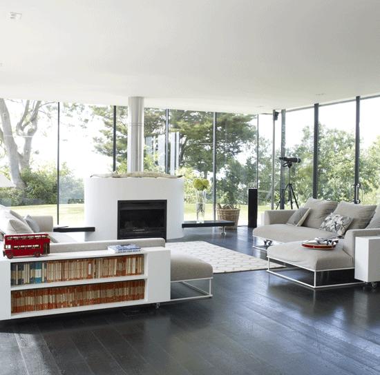 Wohnideen Wohnzimmer-beige schwarz-modern Design