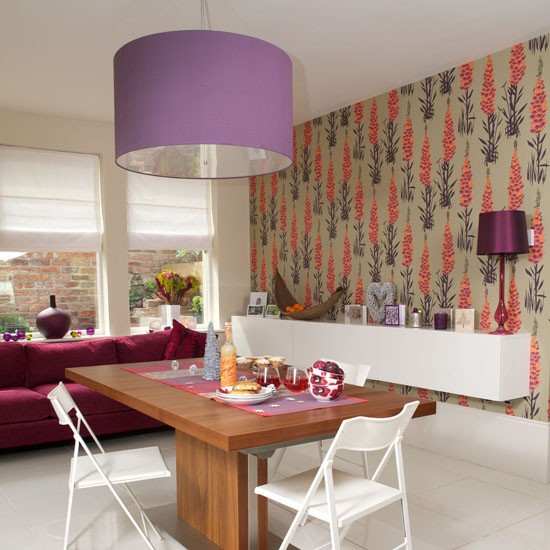 Wohnideen Wohnzimmer-purpur Retro Design