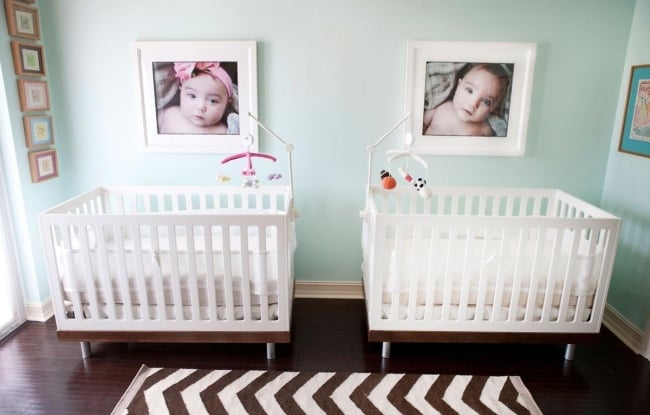 baby bilder wanddeko wohnideen babyzimmer für zwillinge