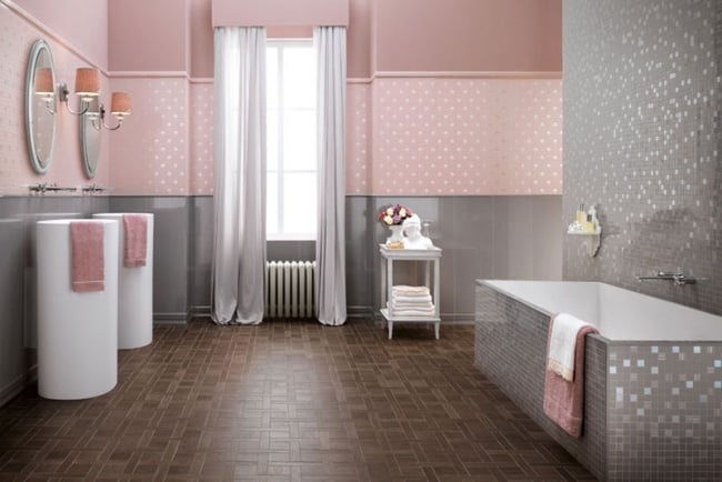 bad design fliesen atlas concorde feminin italien rosa grau