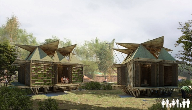 bambushäuser vietnam wohnprojekt hp architekten