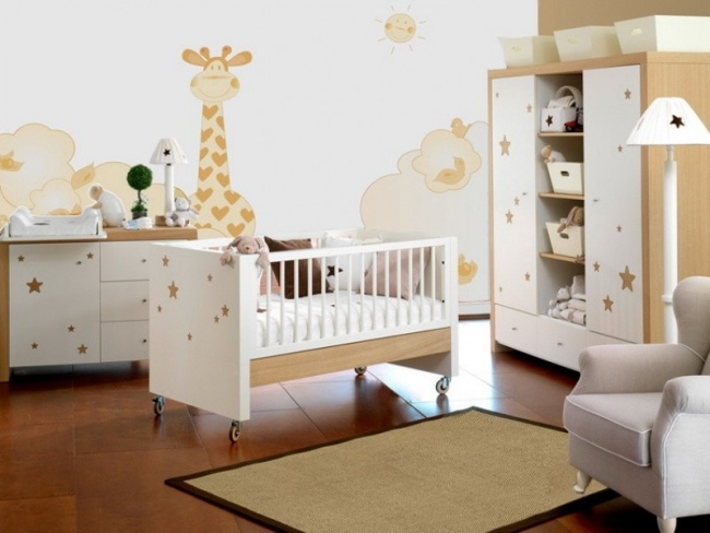 beige giraffe sterne wohnideen babyzimmer mit neutralen designs