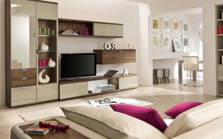 beige lila Deko Idee Wohnzimmer Kissen Vase