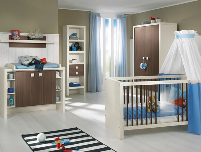 blau streifen teppich wohnideen babyzimmer für jüngen