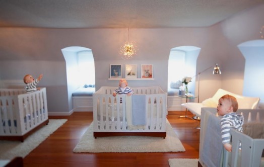 drei kinderbetten babyzimmer einrichtung für drillinge
