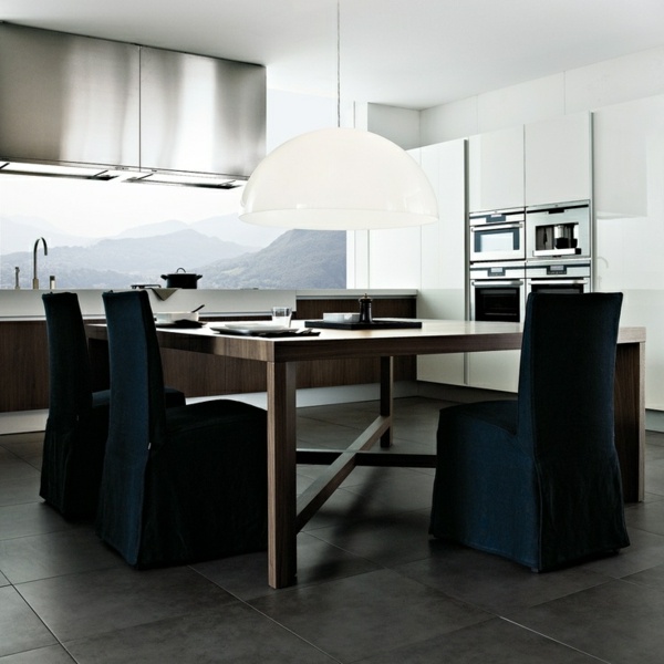 blaue Polster Stühle Poliform Design Ideen