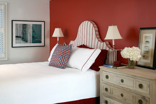 einfache renovierungsideen wand schlafzimmer farbe koralle