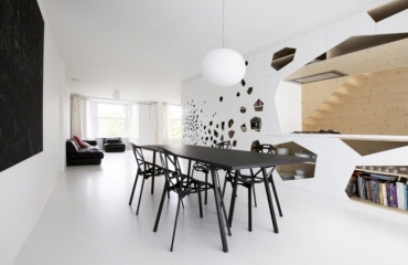 essbereich-einrichtung-minimalistisch-schwarze-esszimmermöbel