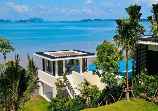 exotische Villa am Strand Phuket Thailand Architektur